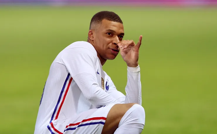 Kylian Mbappé con la selección de Francia