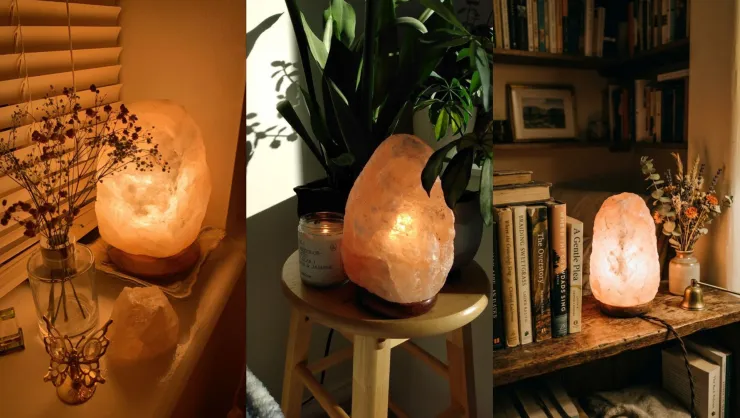 lámpara de sal rosa