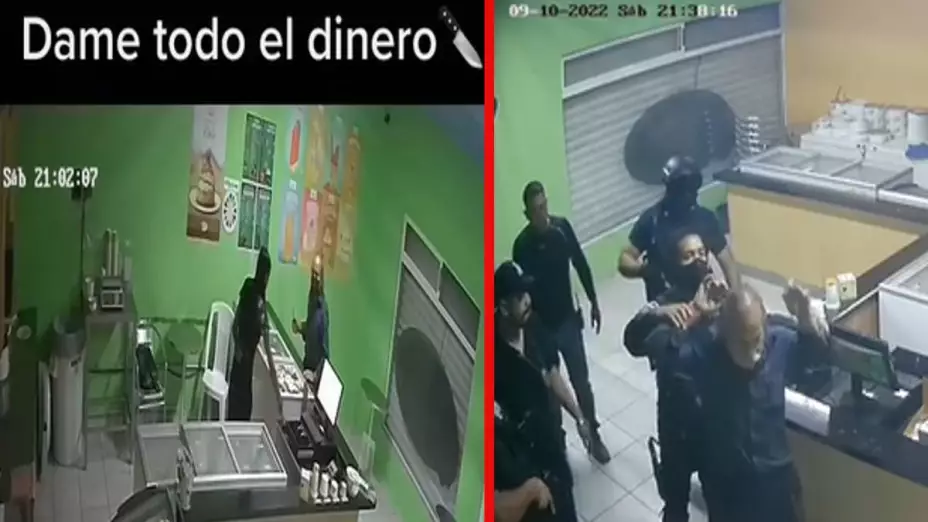 Encierran a ladrón en heladería