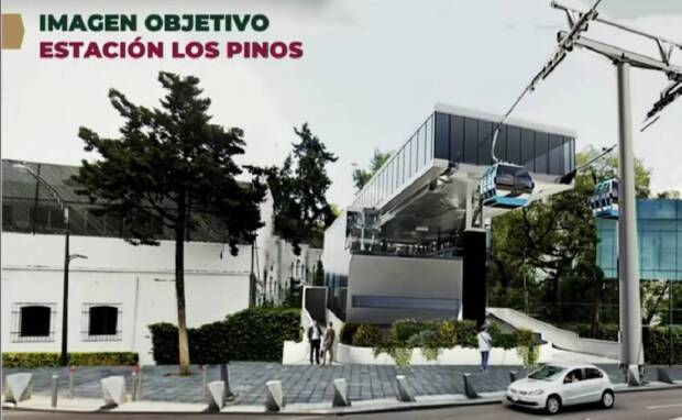 Así se verá la estación Los Pinos del Cablebús CDMX