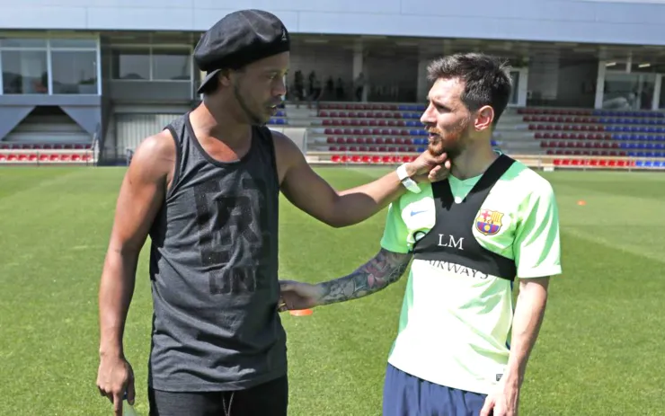 ronaldinho y messi