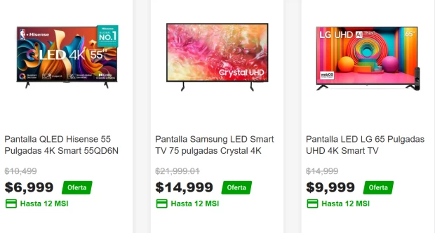 Pantallas con descuento en Elektra