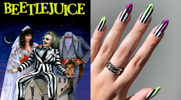 Paso a paso para hacer uñas en casa al estilo Beetlejuice para las fiestas de Halloween.png