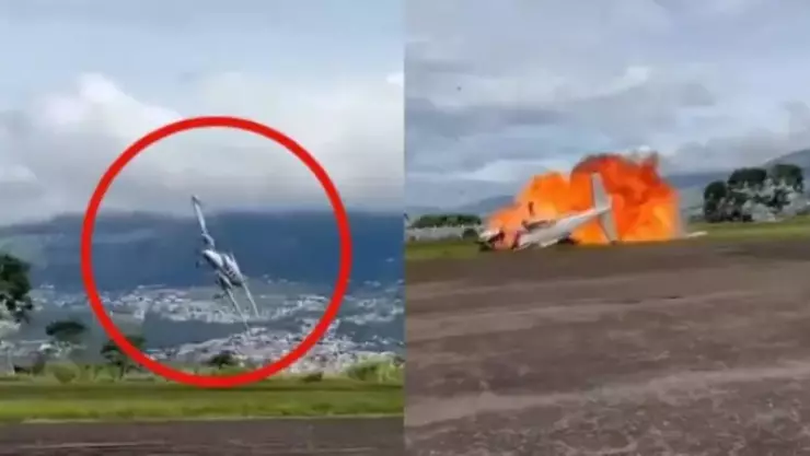 VIDEO: Momento EXACTO en que avioneta se estrella en aeropuerto de Paramillo Venezuela; hay dos muertos