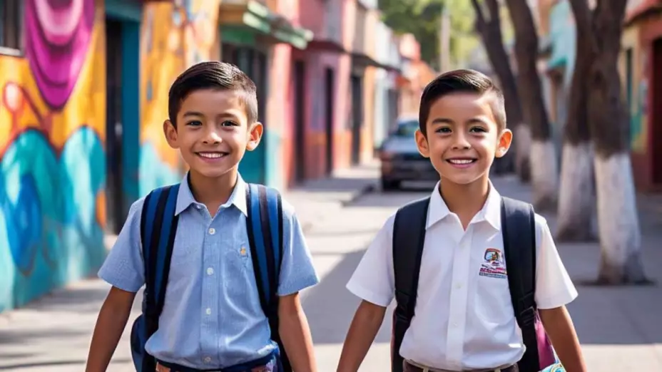 Niños rumbo a la escuela.