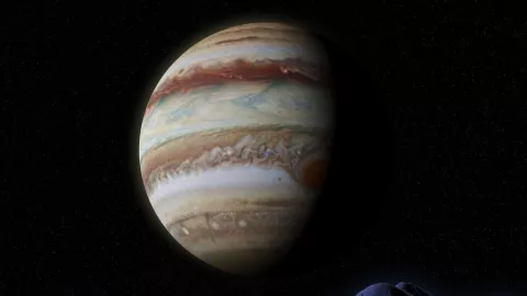 Júpiter es mostrado por el telescopio James Web