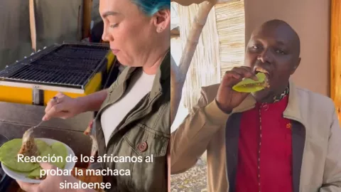 Africanos prueban machaca de Sinaloa