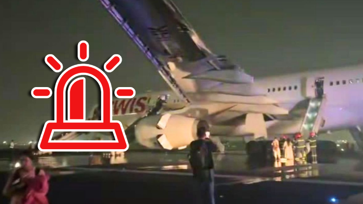 ¡Terror en el aire!_ Motor de avión se incendia al despegar y realiza frenado de EMERGENCIA; reportan 6 heridos.webp