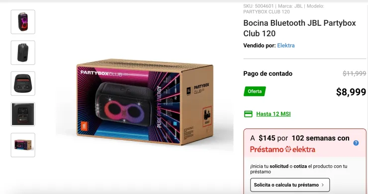 Así es la bocina de Elektra compatible con micrófono y bluetooth