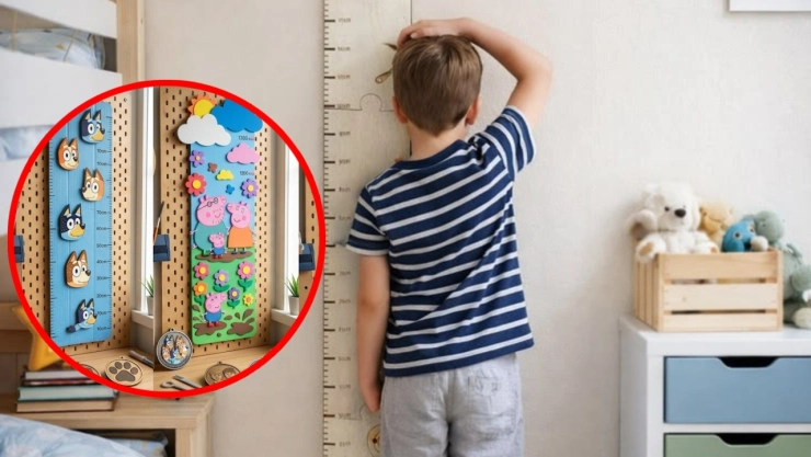 4 ideas para hacer un medidor de estatura de Bluey o Peppa Pig