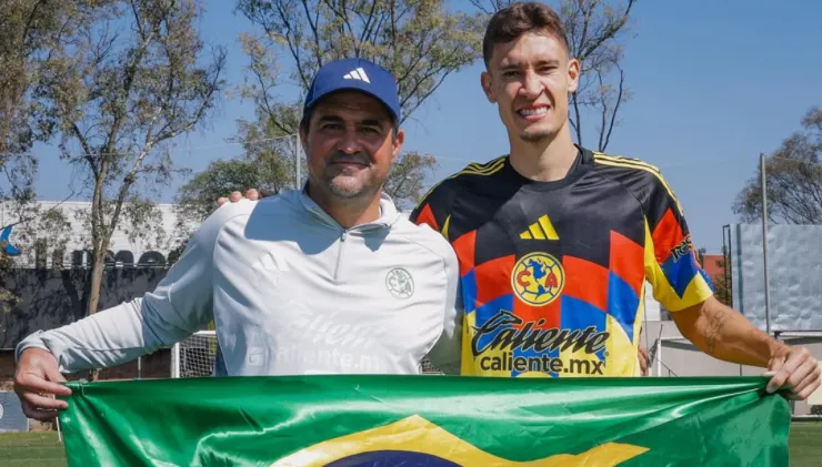André Jardine y Rodrigo Dourado en Club América