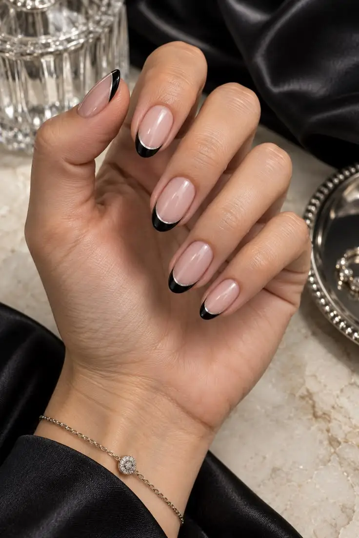 Uñas francesas horizontales