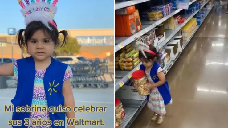niña de tres años decide celebrar su cumpleaños en un walmart y se viraliza en redes sociales.jpg