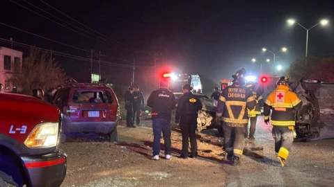 Accidente en salida Aldama.