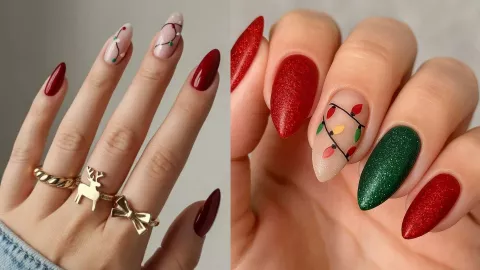 19 ideas de uñas nude con brillos: se ven hermosas en cortas o largas y serás la sensación en Navidad.