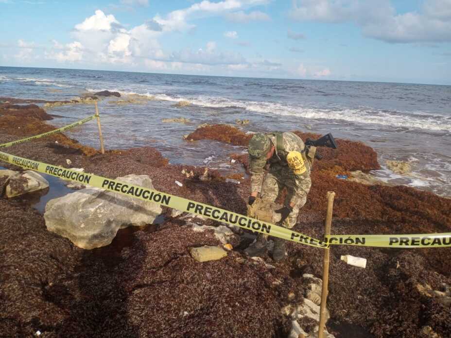Recalan 8 kilos de marihuana en playas de Cozumel