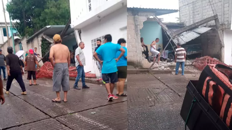 Volteo se queda sin frenos y se estrella contra una casa en Tuxtla Gutiérrez