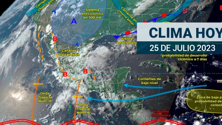 ¿Deslaves e inundaciones? Así será el clima en México este 25 de julio