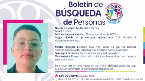 Alerta AMBER Aguascalientes Desaparece Darien Aly Benítez Torres de 11 años de edad; esto es lo que se sabe
