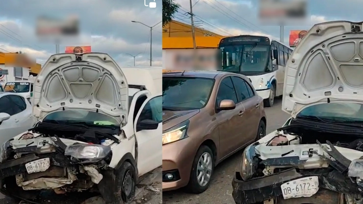 Se registra fuerte accidente automovilístico en la salida Tuxtla Gutiérrez- Chiapa de Corzo