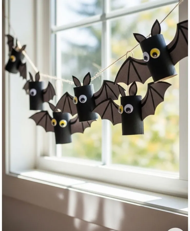 3 ideas para hacer murciélagos con rollos de papel paso a paso