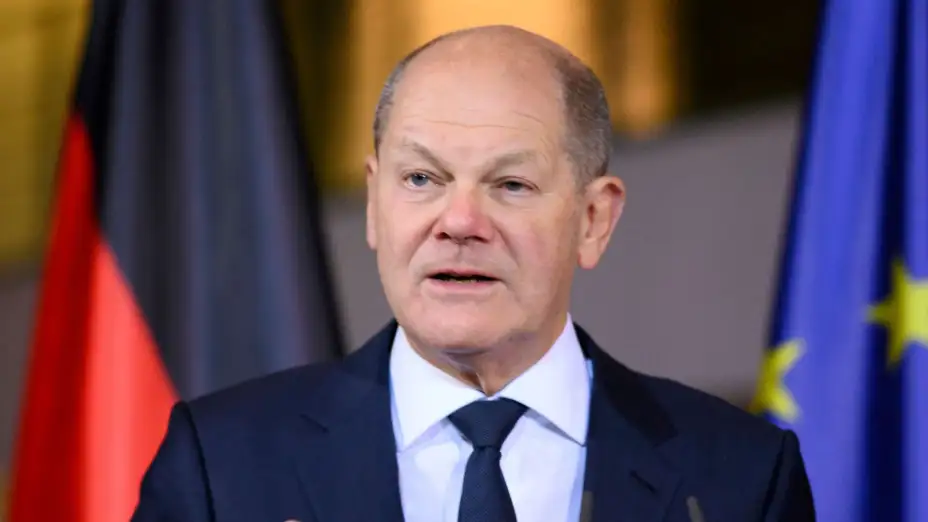 El canciller alemán Olaf Scholz en Berlín el 7 de noviembre de 2023