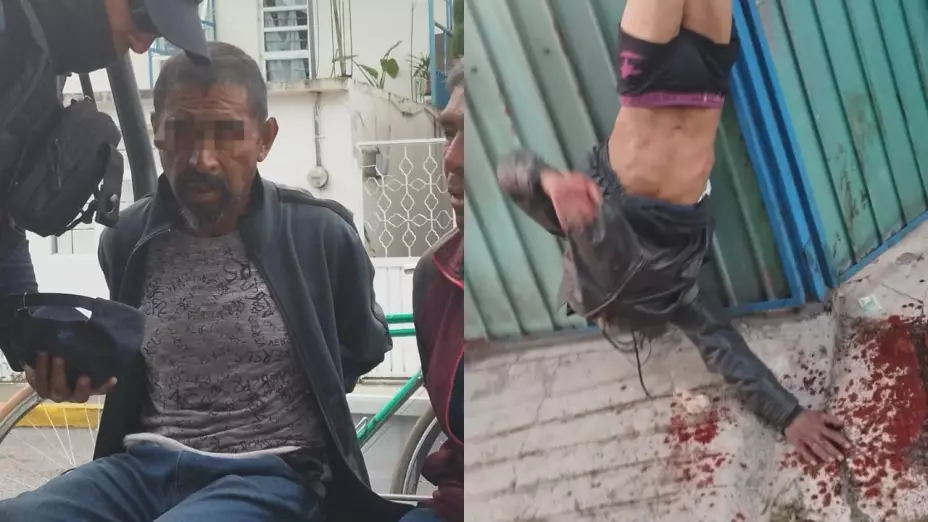 En Metepec, vecinos intentaron linchar a un ladrón que quedó atorado en una reja (2).jpg