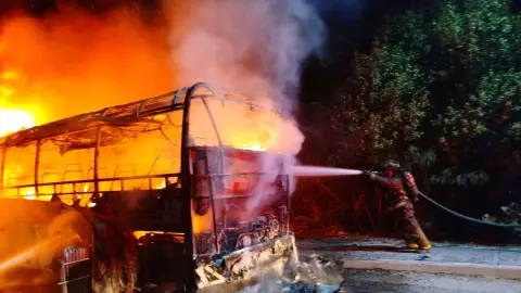 incendio autobús en cancún