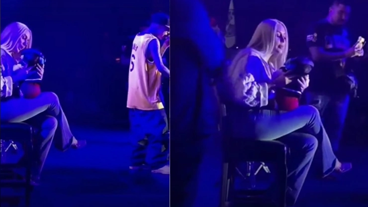 Santa Fe Klan canta con Luka en el escenario.