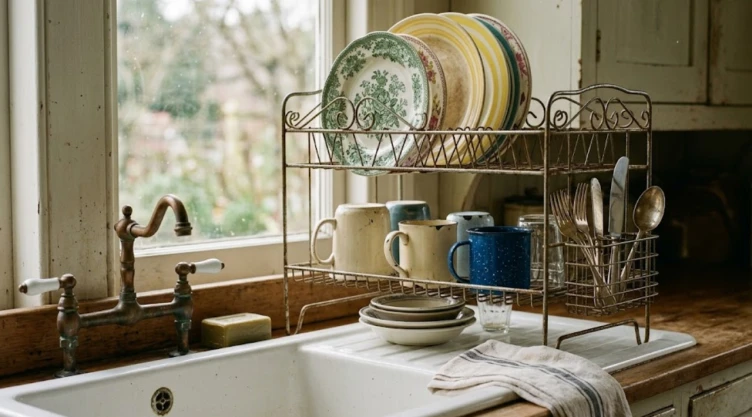 5 opciones para reemplazar el escurridor de platos por soluciones más vintage