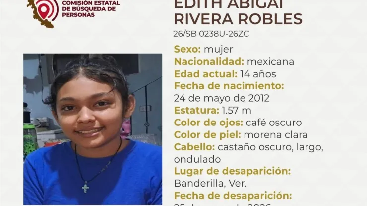 Buscan a Edith Abigai Rivera Robles