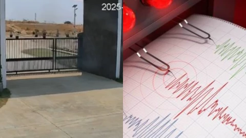 Momento exacto en que se desplazó la tierra tras fuerte sismo