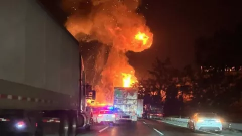 Comparten nuevo video de la IMPACTANTE explosión de una pipa en la Autopista México-Querétaro