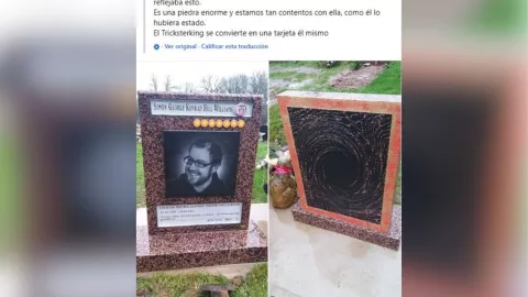 La tumba con diseño de carta de Yu-Gi-Oh! que se volvió viral