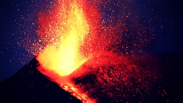 Volcán monte Etna de Italia