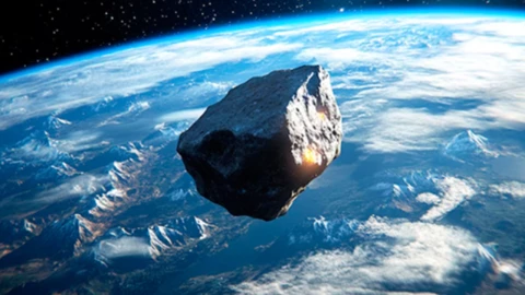 Asteroide acercándose a la tierra