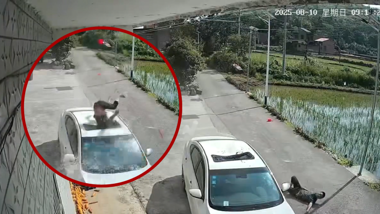 Hombre sobrevive cae de un cuarto piso y aterrizar sobre auto, quedó en video.png