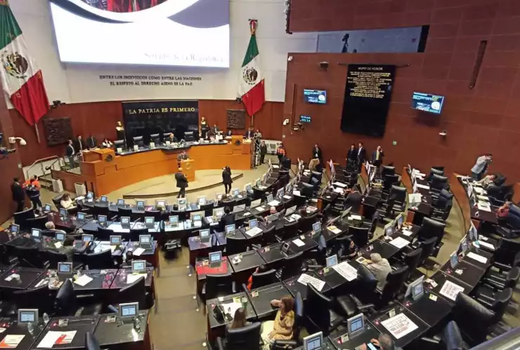 El pleno del Senado de la República en México, donde el 5 de diciembre aprobaron las Leyes secundarias Reforma Judicial.