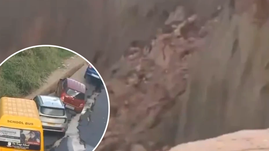 Carretera se derrumba y DEVORA varios vehículos.png