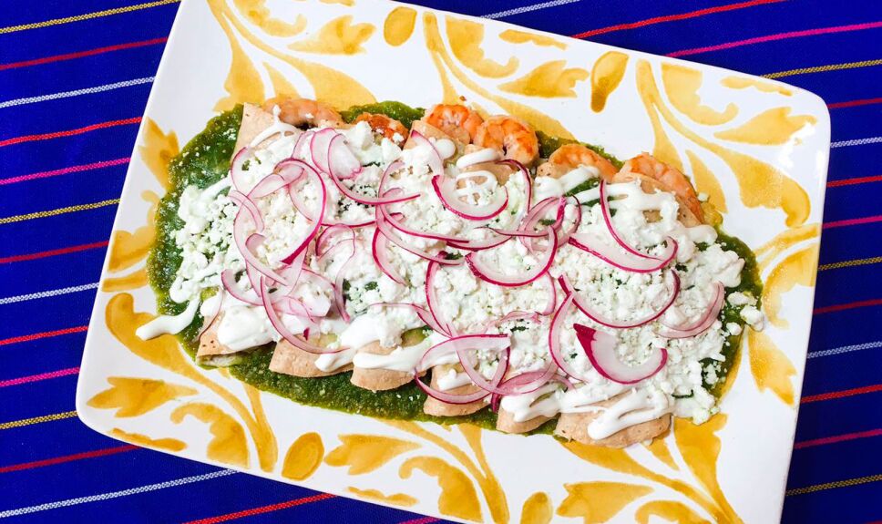 Receta Enchiladas de camarón y queso en salsa verde
