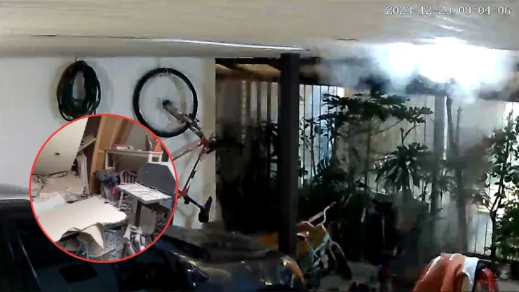El momento de la explosión en la colonia Del Valle desde el interior de la casa