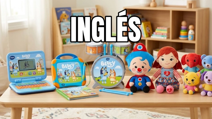 6 juguetes de Bluey y Plim Plim que ayudan a los niños a aprender inglés