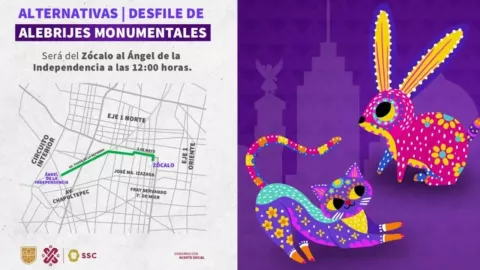¡Alternativas viales por el Desfile de Alebrijes en CDMX!