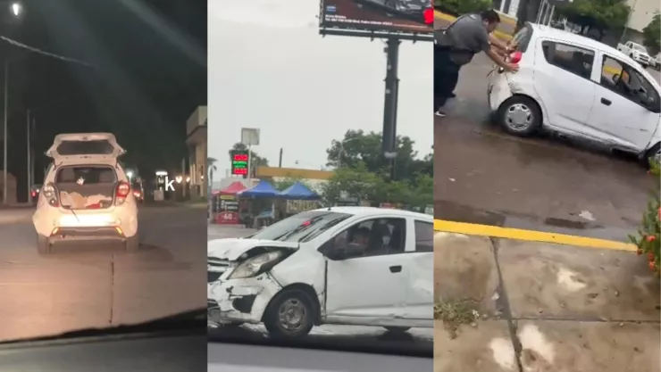 Doña Martha conduciendo Spark blanco durante el culiacanazo. .jpg