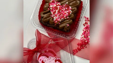 Brownies receta para el 14 de febrero