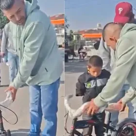 El pequeño que le pidió ayuda a Santa Fe Klan, ya recibió su primera bicicleta