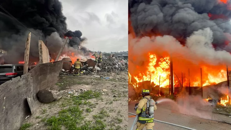 Tijuana hoy: Incendio en recicladora de Colonia García el 26 de marzo de 2025