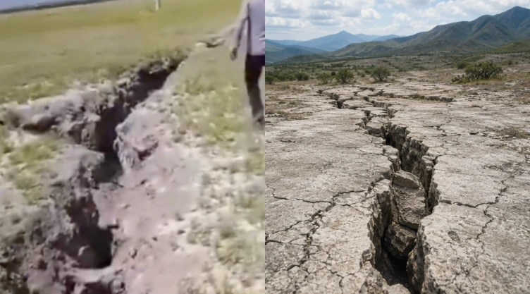 La falla geológica de Galeana, Nuevo León, que provoca grietasen el norte de México