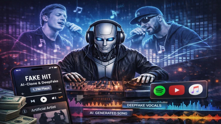 Hombre gana 8 millones con reproducciones falsas con IA en streaming