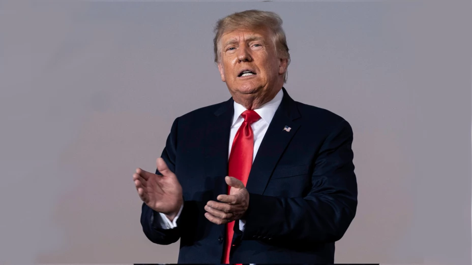 Donald Trump en conferencia.